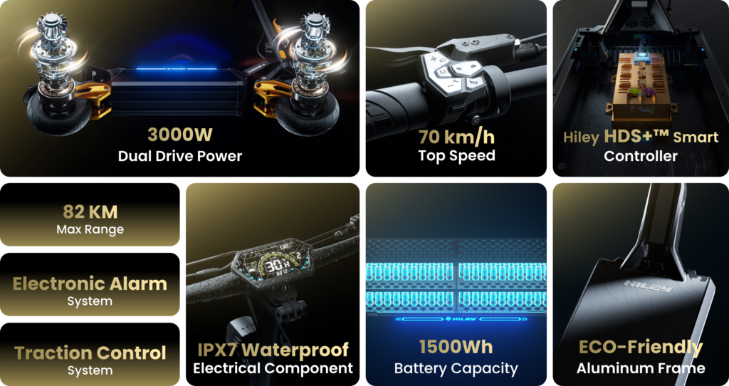 hiley tiger10 v5 scooter parameter high performance